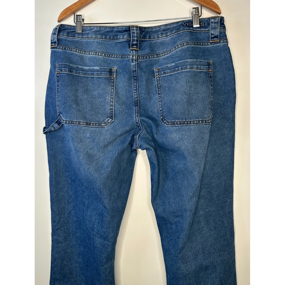 VIGOSS Carpenter Boot Cut Blue Jeans Women's Size 31 Mid Rise Utility Denim EUC - Picture 12 of 14